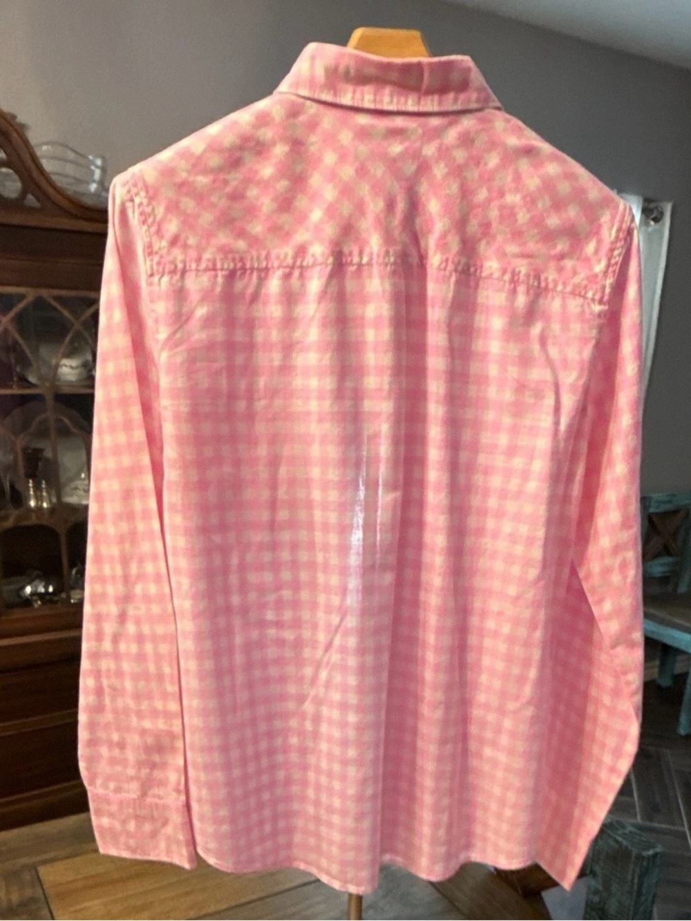 J. Crew Pink Gingham Button-Down Shirt - Picture 2 of 7